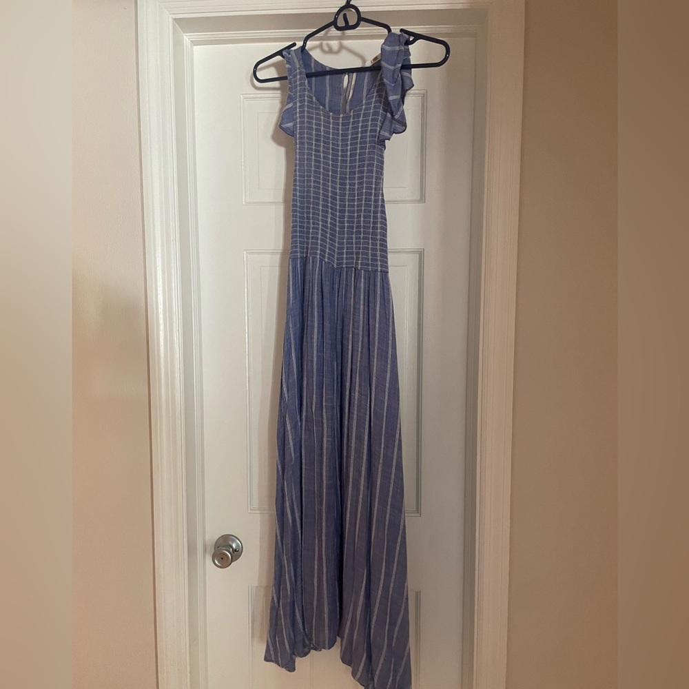 Free People blue and white dress